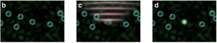 Bursts of ultrasound are used to rupture a microbubble, which can be targeted to a specific population of neurons. The ruptured microbubble emits a unique sound wave. Honing in on the source of the sound wave allows scientists to focus their optical imaging lasers at specific locations to measure neural activity. DOI: 10.1038/ncomms9968.