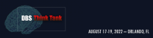 Image of a BRAIN with the words "DBS Think Tank" over with event dates below